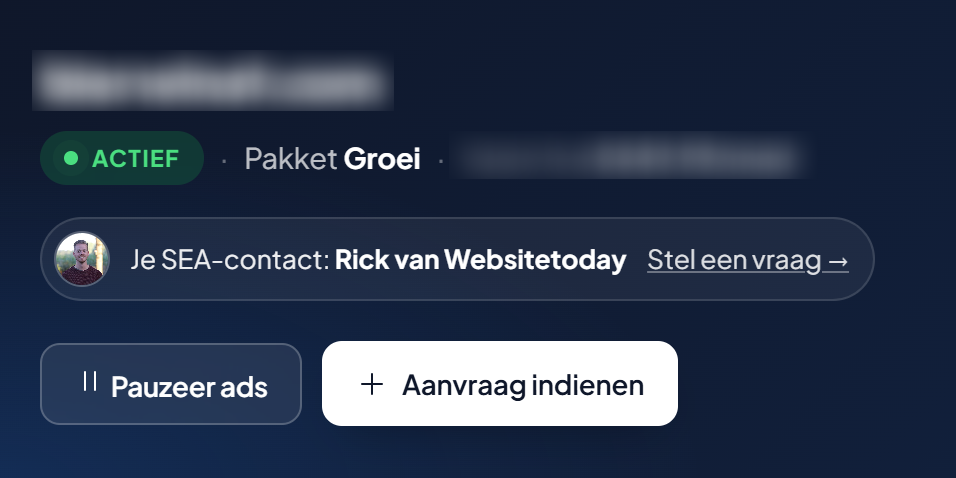 Rick geeft toelichting via het klantportaal