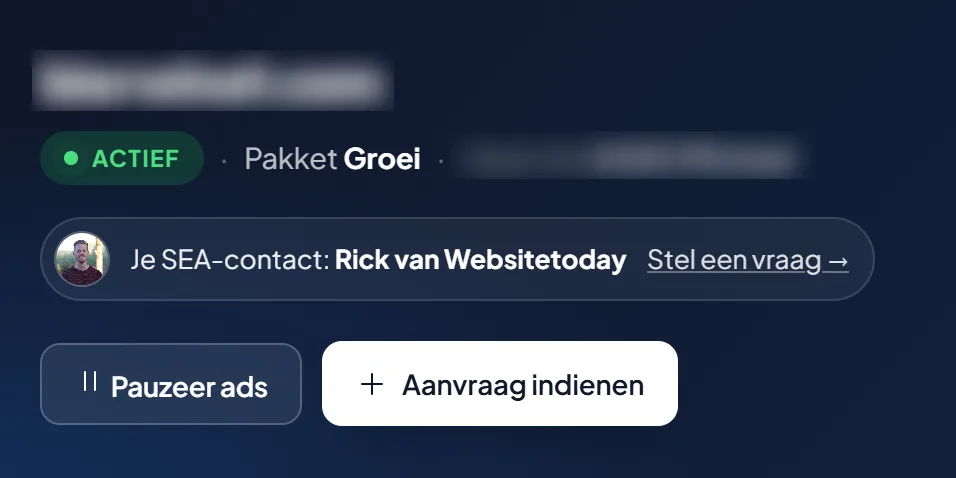 Rick geeft toelichting via het klantportaal