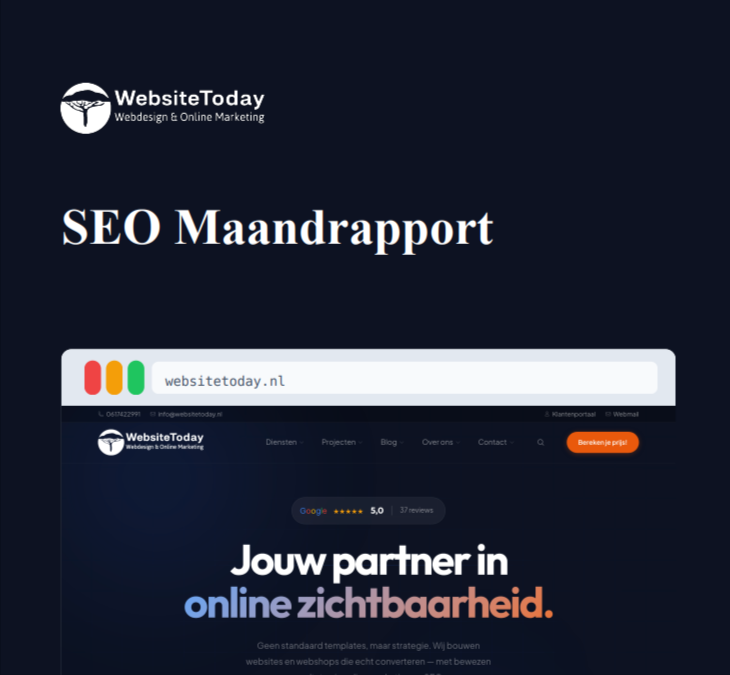 Maandelijks SEO-rapport in PDF-formaat