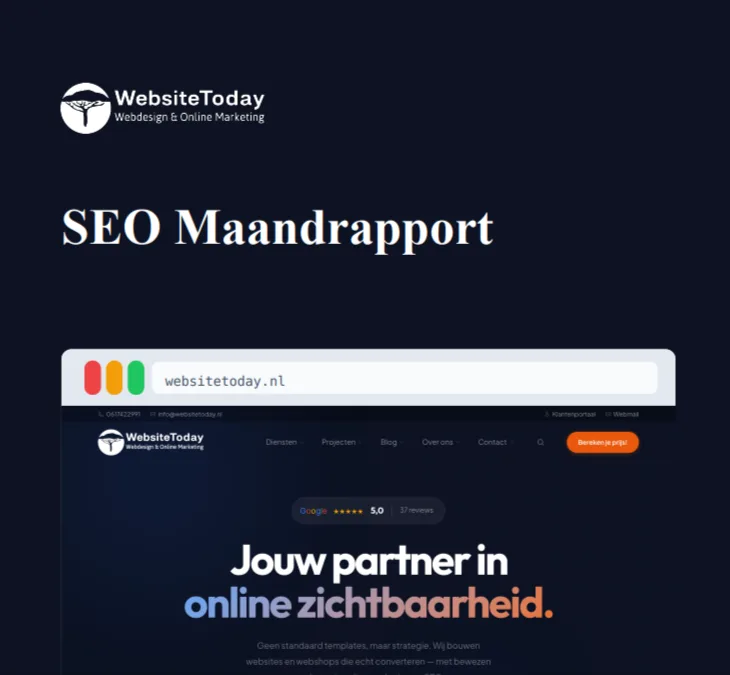 Maandelijks SEO-rapport in PDF-formaat
