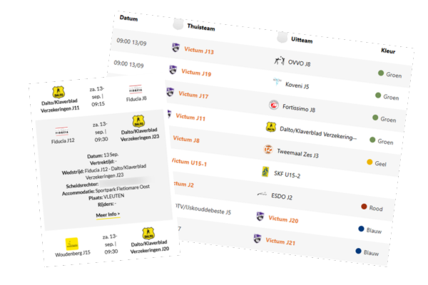 Alle clubdata op je website