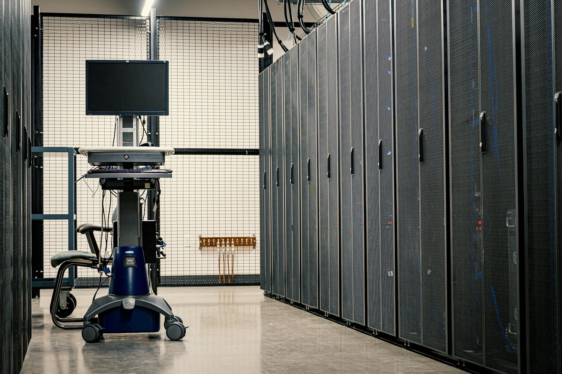 Serverruimte met moderne hostinginfrastructuur