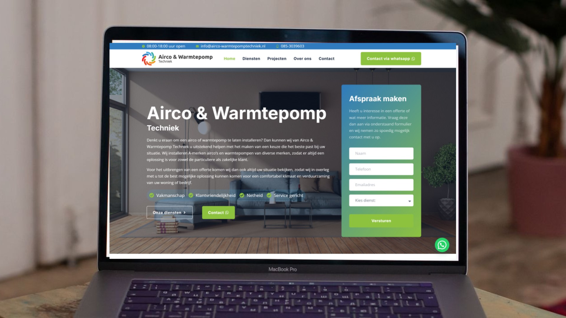 Airco & Warmtepomp Techniek - Website door WebsiteToday.nl