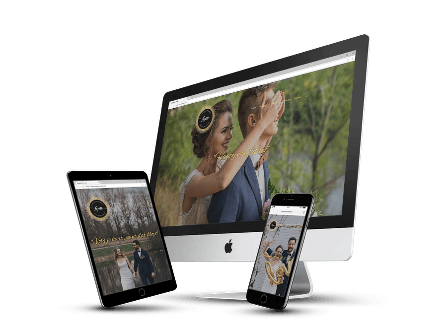 Foryourmoment.nl mockup afbeelding met tablet, mobiel en pc - Websitetoday.nl