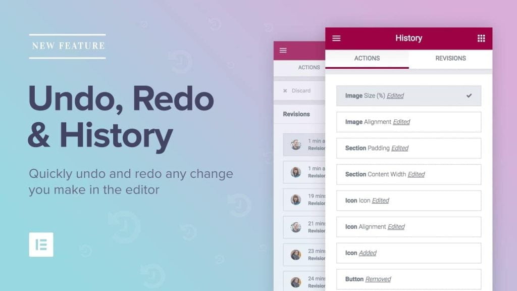 Elementor ndo, redo & history afbeelding - Websitetoday - Webdesign en Online Marketing Driebergen